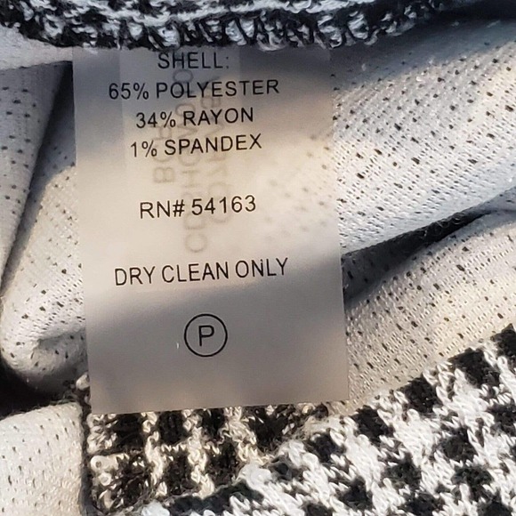 Calvin Klein Sheath Dress Womens Size 8 Houndstooth Tweed SS Knee Length Stretch - Picture 7 of 7